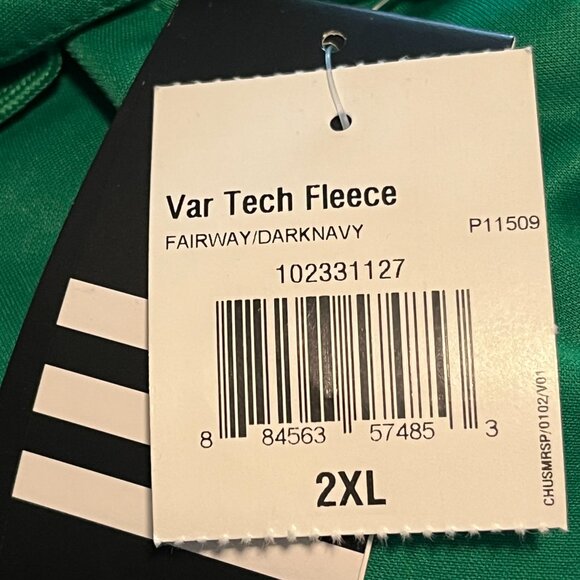 NWT ADIDAS green with navy & white accents hoodie - 2XL - Picture 8 of 10